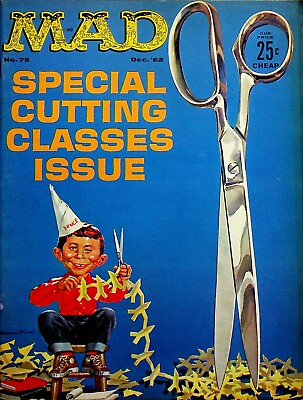 #ad Vtg MAD Magazine Issue No. 75 December 1962 Cutting Classics Issue $15.29