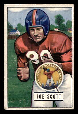 #ad 1951 Bowman #128 Joe Scott Very Good NY Giants $7.00