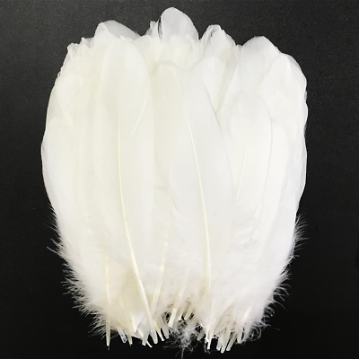 #ad 100Pcs White Feathers 6 8 Inches Long15 20Cm Beautiful Feather for CraftsBilat $8.98