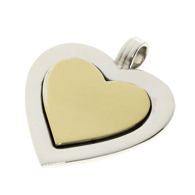 #ad TIFFANYamp;Co. Pendant top Heart motif Silver 18K Yellow Gold $191.00
