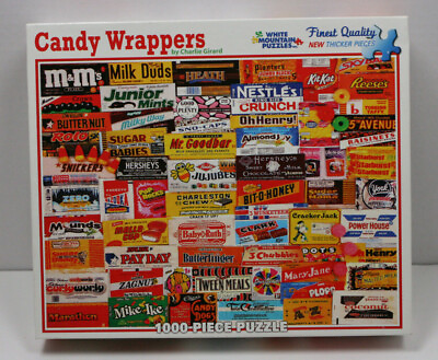 #ad VINTAGE Style White Mountain Puzzles CANDY WRAPPERS Jigsaw Puzzle 1000 Pieces $9.99