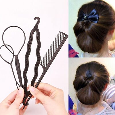 #ad Plastic Loop Ponytail Clip Hair Braid Maker Styling Tool Women Hair Accessories $12.65