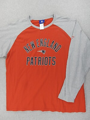 #ad New England Patriots NFL Raglan Football Sideline Crew Shirt Men#x27;s XL $11.99