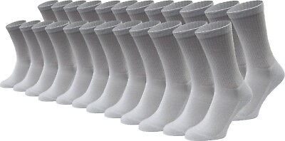 #ad 24 Pairs Cotton Crew Socks Bulk pack Mens Womens Casual Athletic Sports Sock $34.99