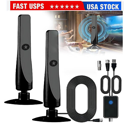 #ad Wavemax TV Antenna Wave Max Suction Cup Plug Play 50Mile Range Channel High Gain $13.69