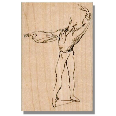 #ad NEW Mounted Rubber Stamp Ballet Dancer Dance Man Dancing Ballet Artist Sketch $11.24