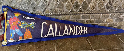 #ad Vintage Pennant Pillow Callander Canada RCMP $14.95