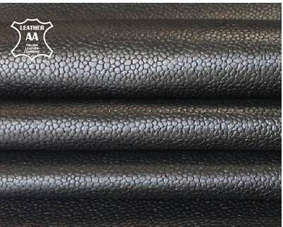 #ad Textured Black Leather Hides Pebbled Embossed Lambskin 2oz 0.8mm BUMPY BLACK 846 $80.21