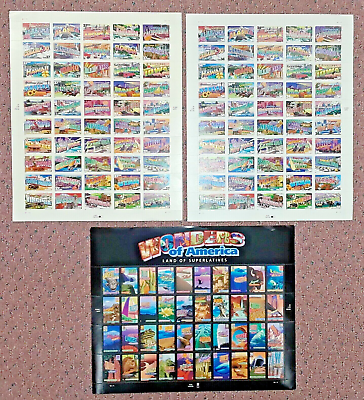 #ad Combo 1 each GREETINGS FROM AMERICA 34¢ amp; 37¢ amp; WONDERS OF AMERICA 39¢ US Stamps $62.00