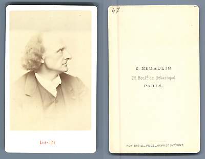 #ad E. Neurdein Le pianiste Henry Litolff CDV vintage albumen carte de visite Henr EUR 159.00