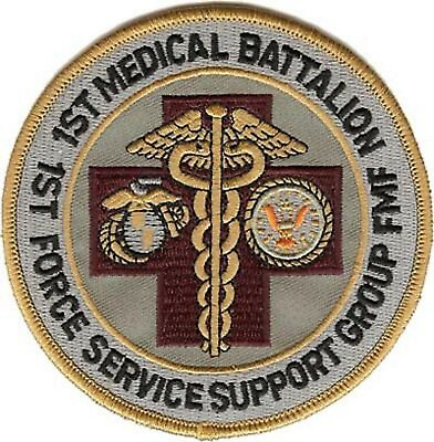 #ad 4quot; MARINE CORPS 1ST MEDICAL BN 1ST FORCE SERVICE GROUP MALTESE EMBROIDERED PATCH $29.99