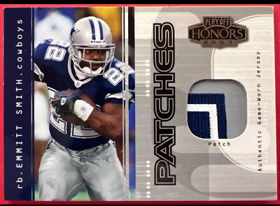 #ad 2003 Playoff Honors Emmitt Smith patches PP 20 GAME WORN 75 DALLAS COWBOYS $79.99