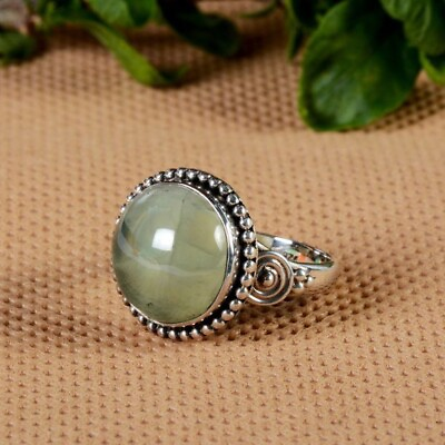 #ad Gorgeous Prehnite 925 Sterling Silver Ring Mother#x27;s Day Jewelry PS 151 $12.00