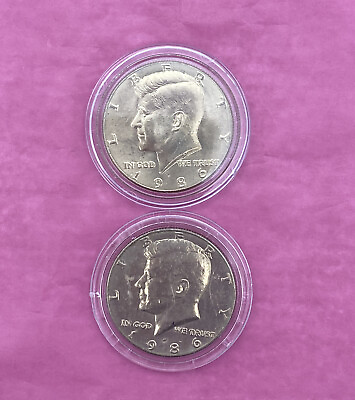 #ad 1986 Pamp;D JOHN F. KENNEDY HALF DOLLAR COLLECTION COINS UNCIRCULATED $10.00