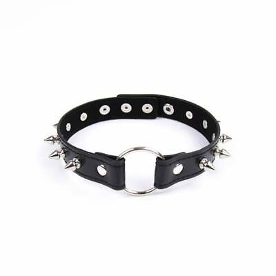 #ad Black Spike Ring Choker Black Gothic Ring Collar Fashionable Ladies Choker GBP 5.99