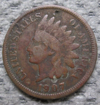 #ad 1907 Indian Head Penny Cent Collectable Copper Coin old IH1907 352 $2.97