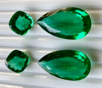#ad Natural Colombian Emerald Pear Cushion Shape Certified Emerald 15x25 MM 10 MM $75.00