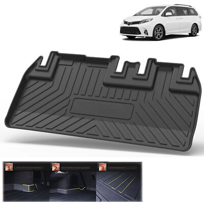 #ad for 2011 2020 Toyota SIENNA Rear Trunk Mats Cargo Liner Floor Pads All Weather $38.79
