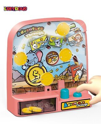 #ad Educational Learning Mini Fun Coin operated game machine Toy Gift Game Red $15.68