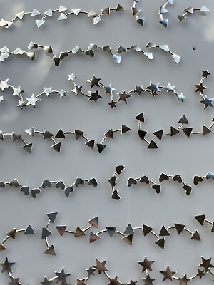 #ad Star Ear Climber Earrings 925 Sterling Silver 3 Stars Stud Heart Triangle $9.90