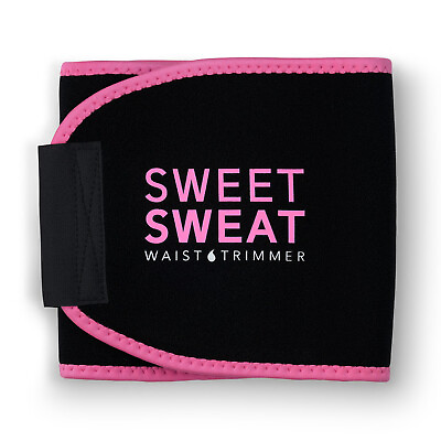 #ad Sweet Sweat Waist Trimmer Band Women amp; Men Trainer Belt Black Pink Size L $27.95