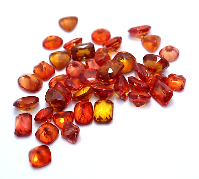 #ad 1000 Ct AGL Certified Natural Ceylon Orange Sapphire Loose Gemstone Mix Cut Lot $495.00