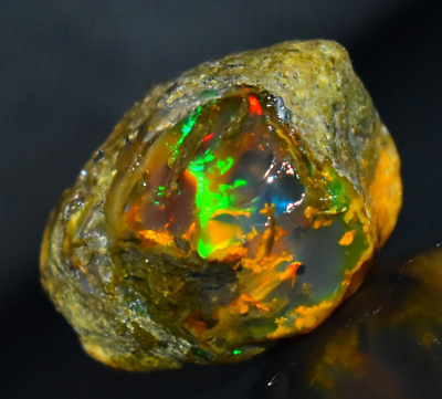 #ad 53.05 Natural Opal Rough AAA Quality Ethiopian Welo Fire Opal Raw Gemstone $52.80