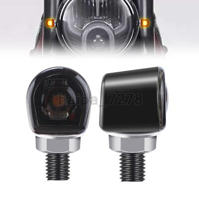 #ad #ad 2X LED Motorcycle Turn Signals Indicator Amber Blinker Light Universal Mini Lamp $13.98