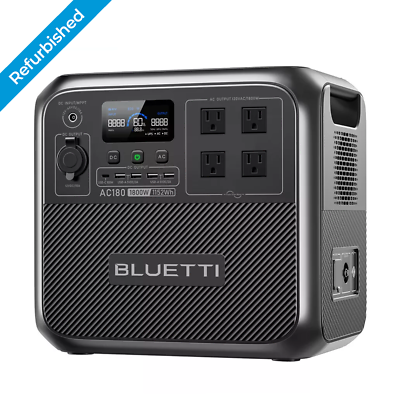 #ad BLUETTI AC180 1800W 1152Wh Portable Power Station For RV Camping Home Backup $459.00