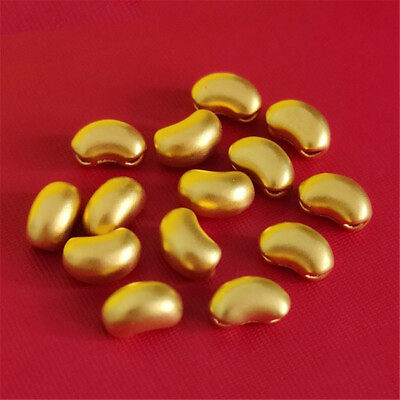 #ad Pure 999 24K Yellow Gold Women 3D Lucky Gold Bean Bead Pendant 0.1 0.2g $27.91