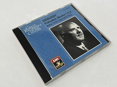 #ad Walter Gieseking Debussy Preludes Books 1 2 CD 1987 EMI NO IFPI ED1 Piano $7.95