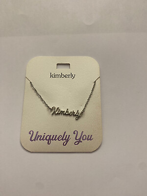 #ad NWT Kimberly Personalized Name Silver Pendant 16 20quot; Necklace Uniquely You $5.99