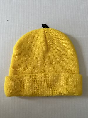 #ad Spirit Halloween Adult One Size Beanie Hat Cap Warm Winter NWOT Yellow $5.99