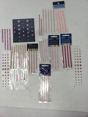 #ad Crystal Stickers amp; Recollections Assorted Pink Self Adhesive Jem#x27;s and Pearls $25.96