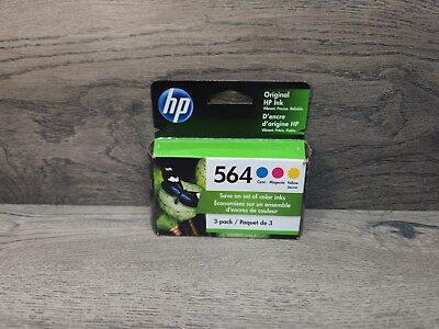 #ad HP 564 3 Pack Cyan Magenta Yellow Original Ink Cartridges Exp. 04 2023 NEW $13.99