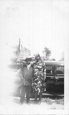 #ad WOMAN MAN Vintage FOUND BLACKWHITE FAMILY PHOTO Original 311 58 I $16.83