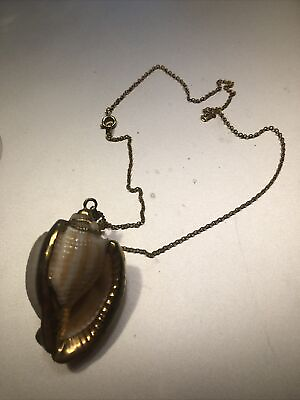 #ad shell pendant with necklace $7.00