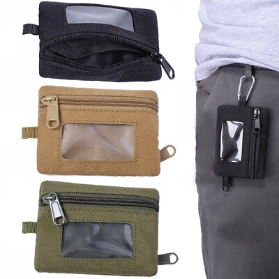 #ad Tactical Wallet Men Pouch Money Storage Bag Purse Zipper Coin Card Holder Pocket $6.69