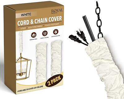 #ad RDI Cord amp; Chain Cover 4 feet Silk Type Fabric Chandelier Pendant Lighting C... $46.11