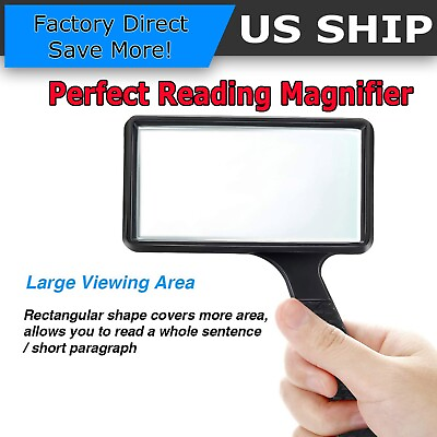 #ad Handheld Rectangular 3X Magnifier Magnifying Glass Loupe For Reading Jewelry US $6.25