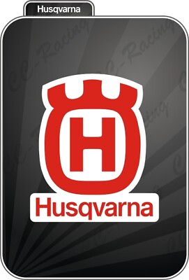 #ad Husqvar Logo Written Adhesive MX Enduro Adhesive Husky Motocross Supermoto Red $5.46