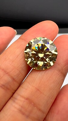 #ad AAA 4 CT Natural Diamond Round Yellow Color Cut D Grade VVS1 1 Free Gift $100.00