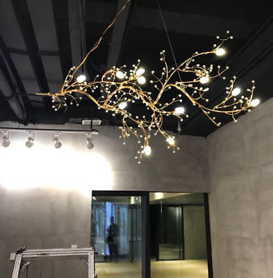 #ad Modern Firefly Pendant Light LED Chandelier Lighting Branch Ceiling Crystal Lamp $339.48
