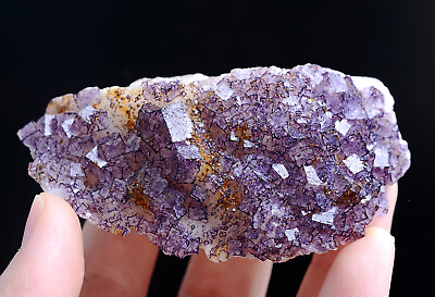 #ad 102g Natural Cube Purple Edge Fluorite Mineral Specimen Guizhou China $99.99