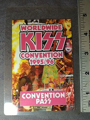 #ad Kiss 1995 1996 Convention Pass Serial Number Gene Simmons Ace Frehley Band Rock $18.95