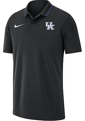 #ad NIKE KENTUCKY WILDCATS MENS BLACK TEAM ISSUE COACHES POLO NWT SMALL RET $68 $39.99