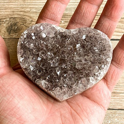 #ad Amethyst Heart Crystal Cluster: 8.8 oz 250 g A Quality; 3.0 Inches Long $39.99
