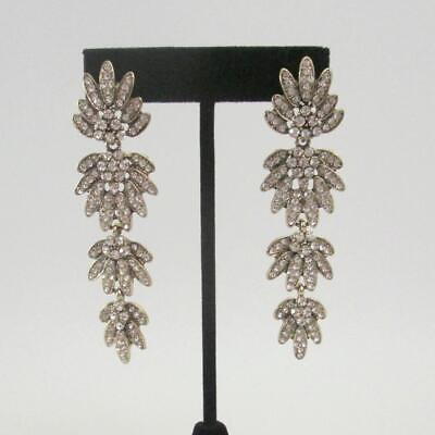 #ad Rhinestone Flower Chandelier Women Earrings Bling Dangles Goldtone Jewelry $19.98