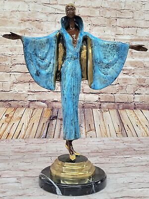#ad Art Noveau Bronze Fashion French Dancer Flapper Statue Sculpture J. Erte Sale $579.00