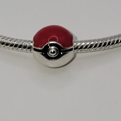 #ad 🔅Pokémon Ball exclusive 925 Sterling Silver Bead charm $19.99